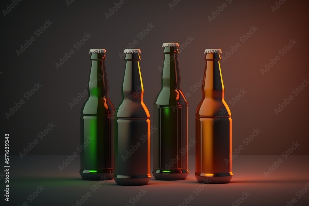 blank beer bottles background blank beer bottles background