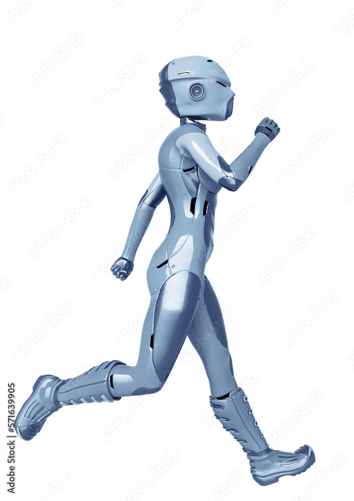 super soldier female running side view super soldier female running side view