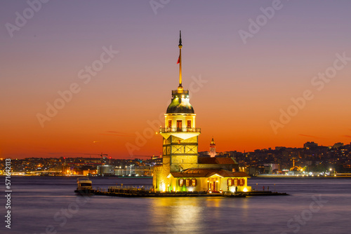Maiden's Tower in istanbul, Turkey (KIZ KULESI - USKUDAR) photo