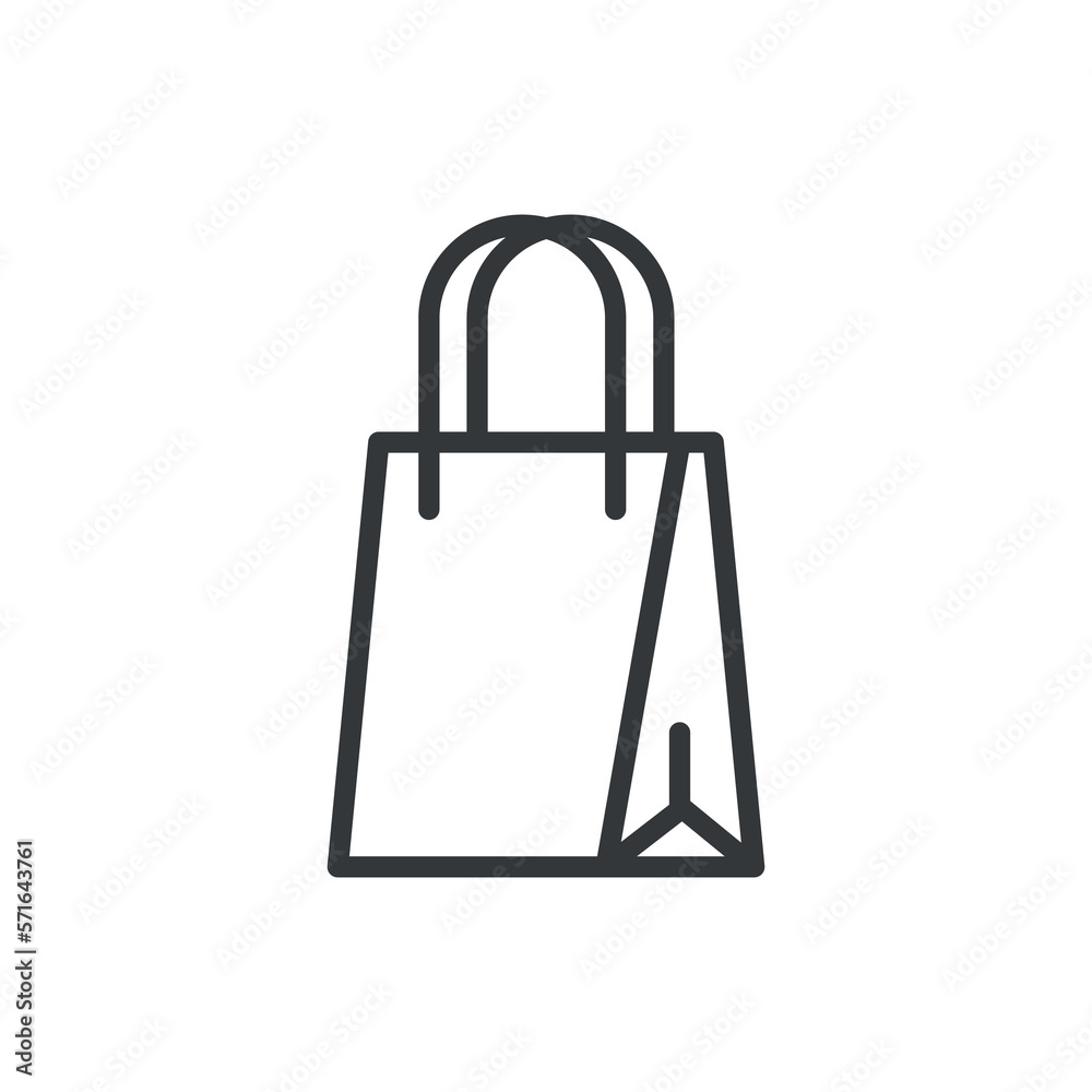 supermarket bag icon.Thin line supermarket bag icon from business collection. Outline vector isolated on white background. Editable supermarket bag symbol can be used web and mobile supermarket bag icon.Thin line supermarket bag icon from business collection. Outline vector isolated on white background. Editable supermarket bag symbol can be used web and mobile