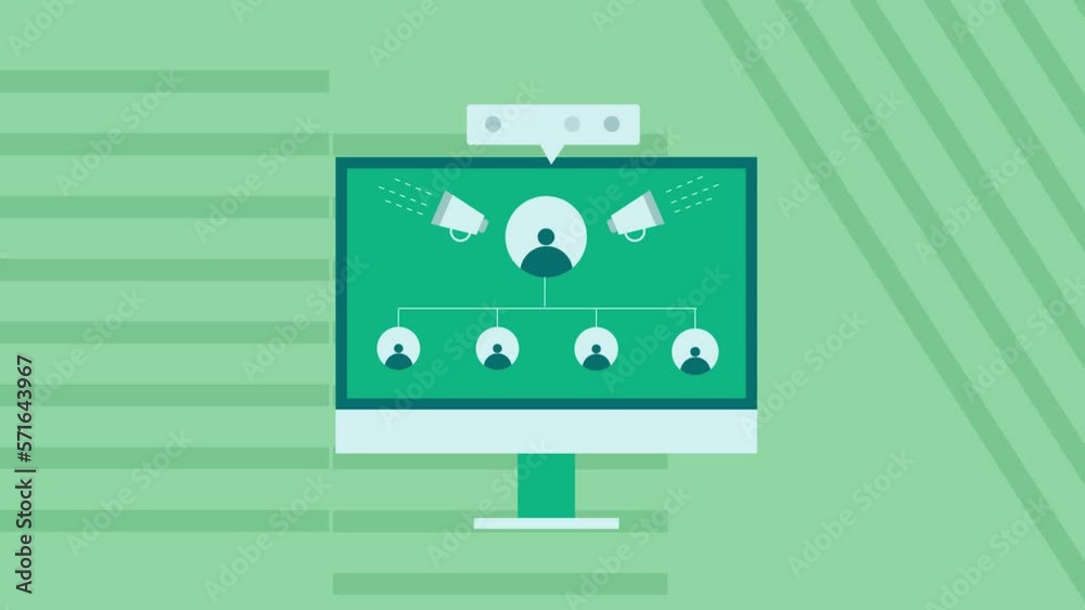 Internet community and network business marketing concept on pc screen, video animation. Internet community and network business marketing concept on pc screen, video animation.