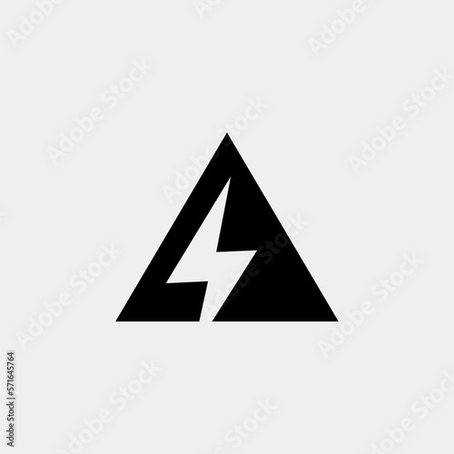 A Letter Logo With Lightning Thunder Bolt Vector Design. Electric Bolt Letter A Logo Vector Illustration.