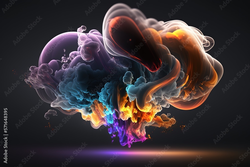 3d render of abstract art of surreal ball or sphere in curve wavy ...
