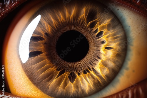 during an eye checkup, a close up of the pterygium is seen. Generative AI photo