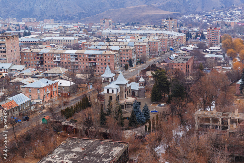 View of Vanadzor from above, Armenia