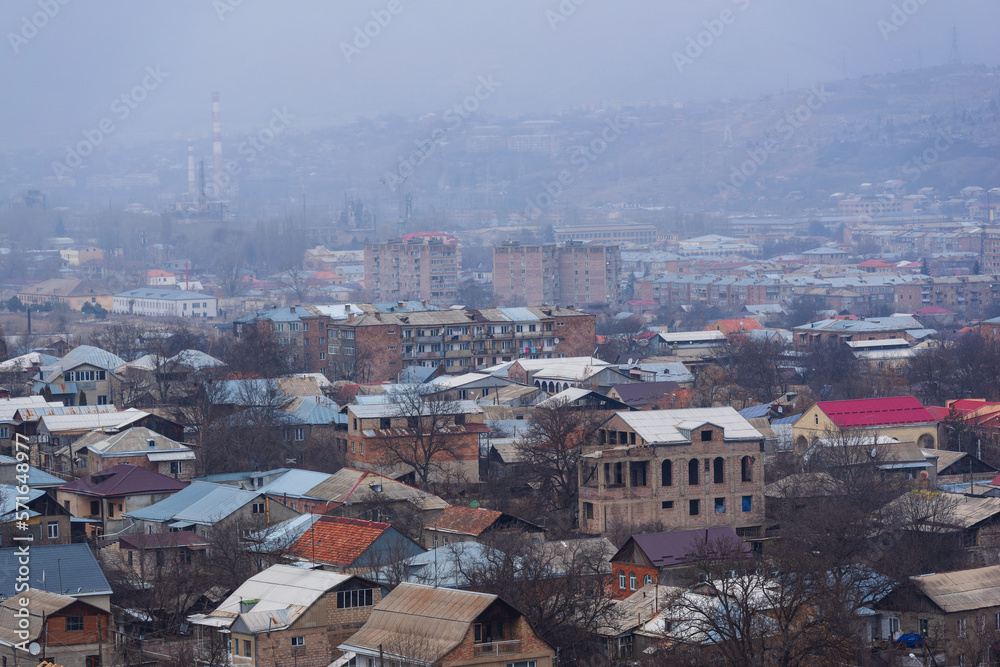 View of Vanadzor from above, Armenia