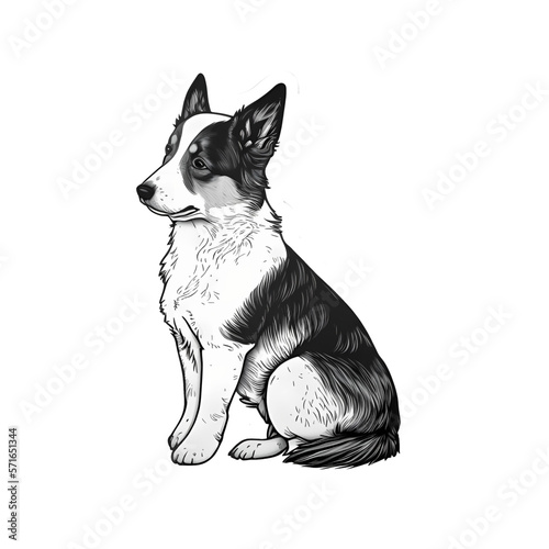 Border Collie Puppy illustration