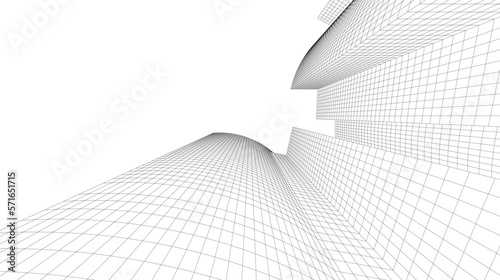 Architectural drawing vector 3d illustration