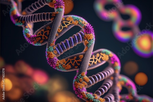 DNA molecule, GENERATIVE AI photo