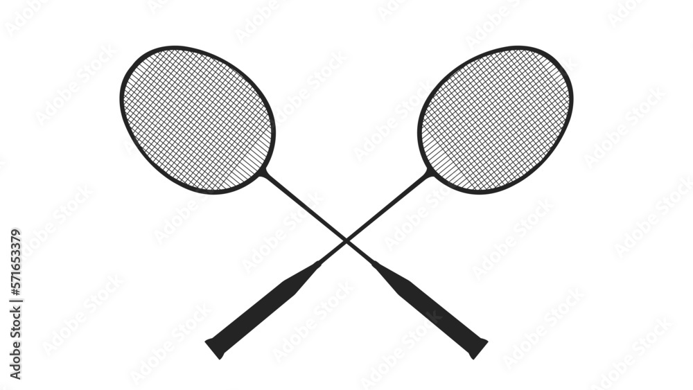 Badminton racket logo isolated on white background , illustration Vector EPS 10 Badminton racket logo isolated on white background , illustration Vector EPS 10