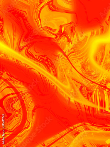 Orange golden curtain textured liquid graphic sun liquified fire abstract background art