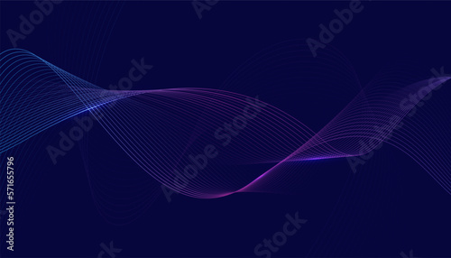 Modern abstract glowing wave. Dynamic flowing wave lines design element. Futuristic technology and sound wave pattern. Vector EPS10. © Phantip