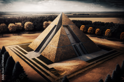 an ancient abstract pyramid. Generative AI