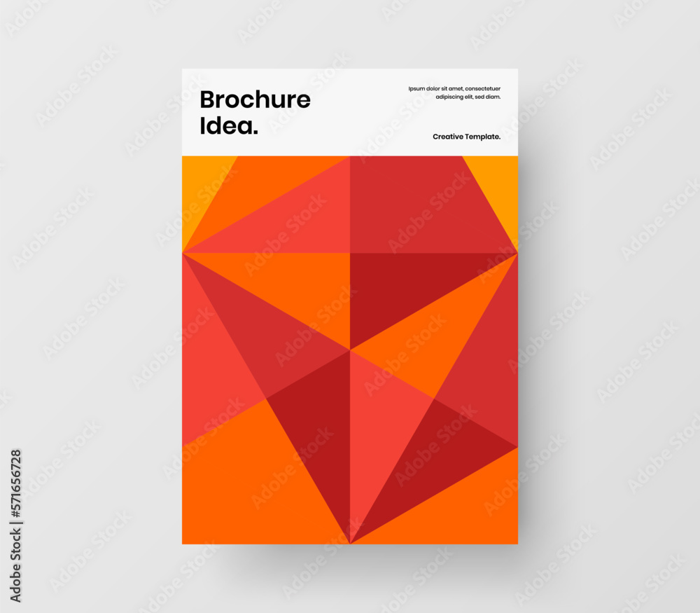 Amazing mosaic pattern magazine cover concept. Original presentation A4 design vector illustration.