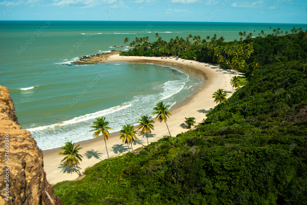 Tabatinga Beach, one of the most famous beaches in Paraiba state, Brazil. Green waters, an astounding view and good gastronomy are waiting for you.