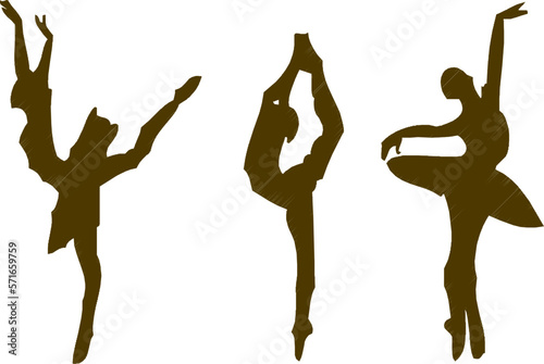 silhouettes of dancing people