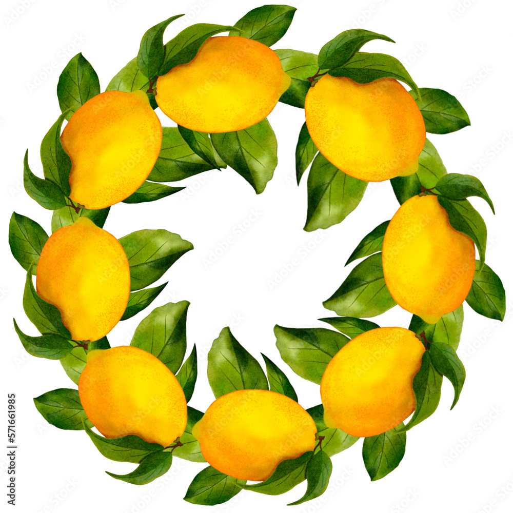 watercolor lemon wreath watercolor lemon wreath