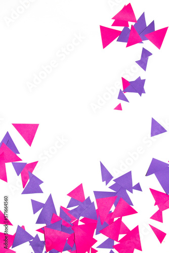 Pink Purple Geometric Paper Triangle Pieces for Background