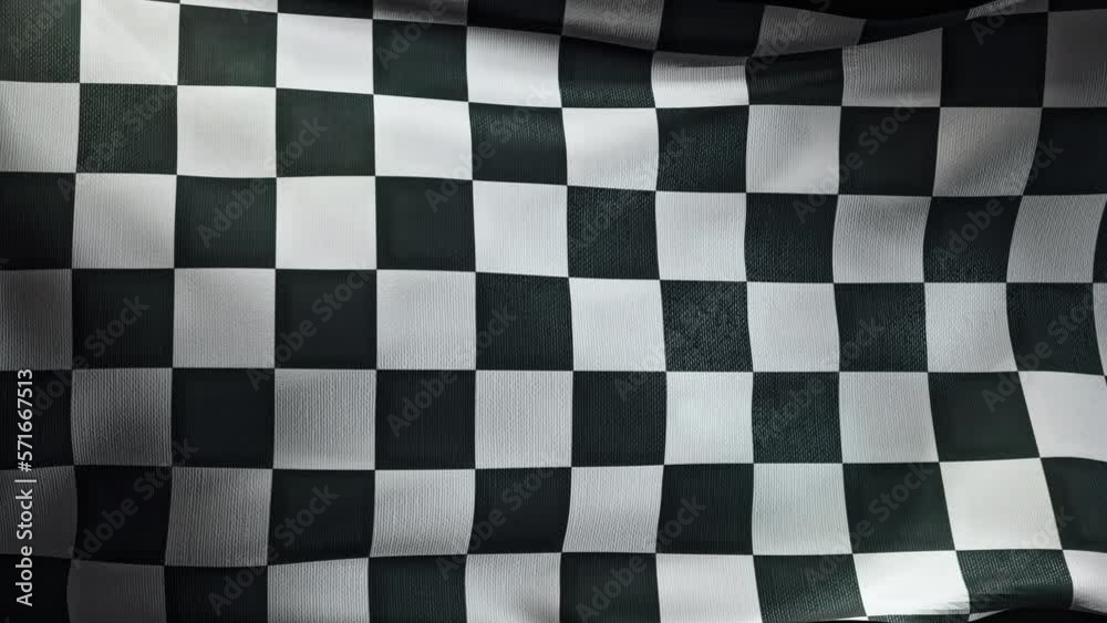Waving racing finish flag in motion background Waving racing finish flag in motion background