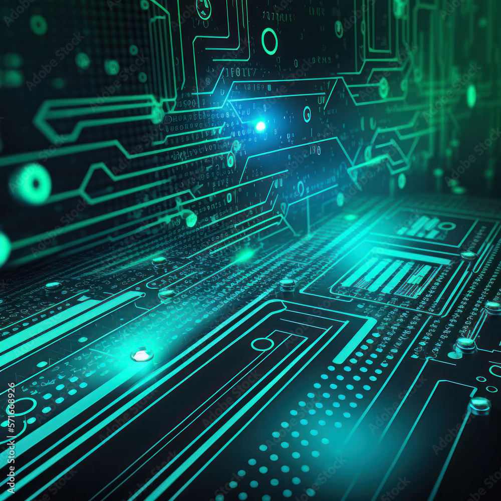 Digital or cyber technology concept, abstract future data background generative ai Digital or cyber technology concept, abstract future data background generative ai