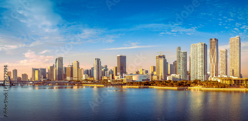 the skyline of miami in the early morning sun © frank peters