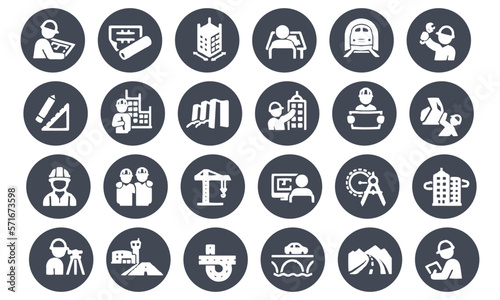 Civil Engineering Icons vector design