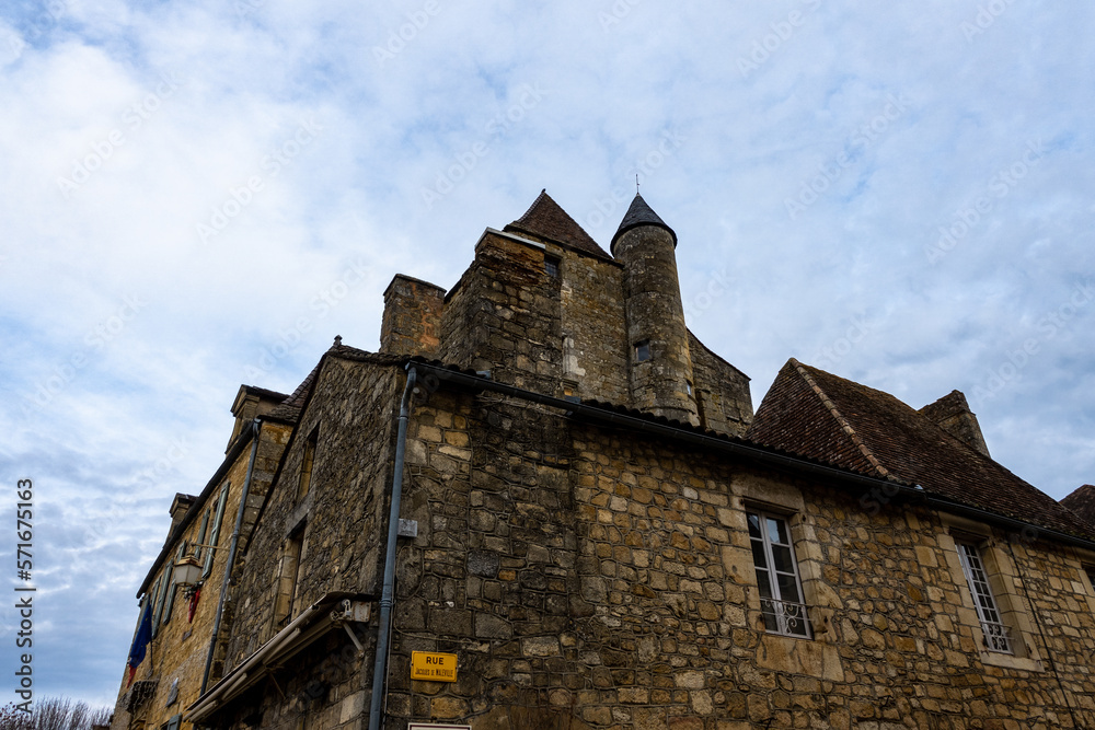 Domme old medieval town, Perigord Noir in Dordogne France.