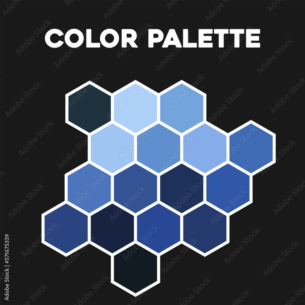 Stylish color palette 2023. Vector illustration