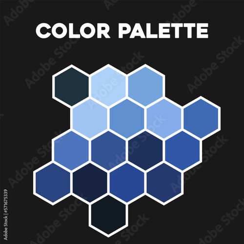 Obraz na płótnie Stylish color palette 2023. Vector illustration w salonie