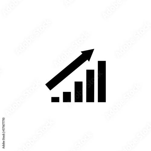 Free Download Graph up icon. Vector illustration on a white background. - GFXLoad