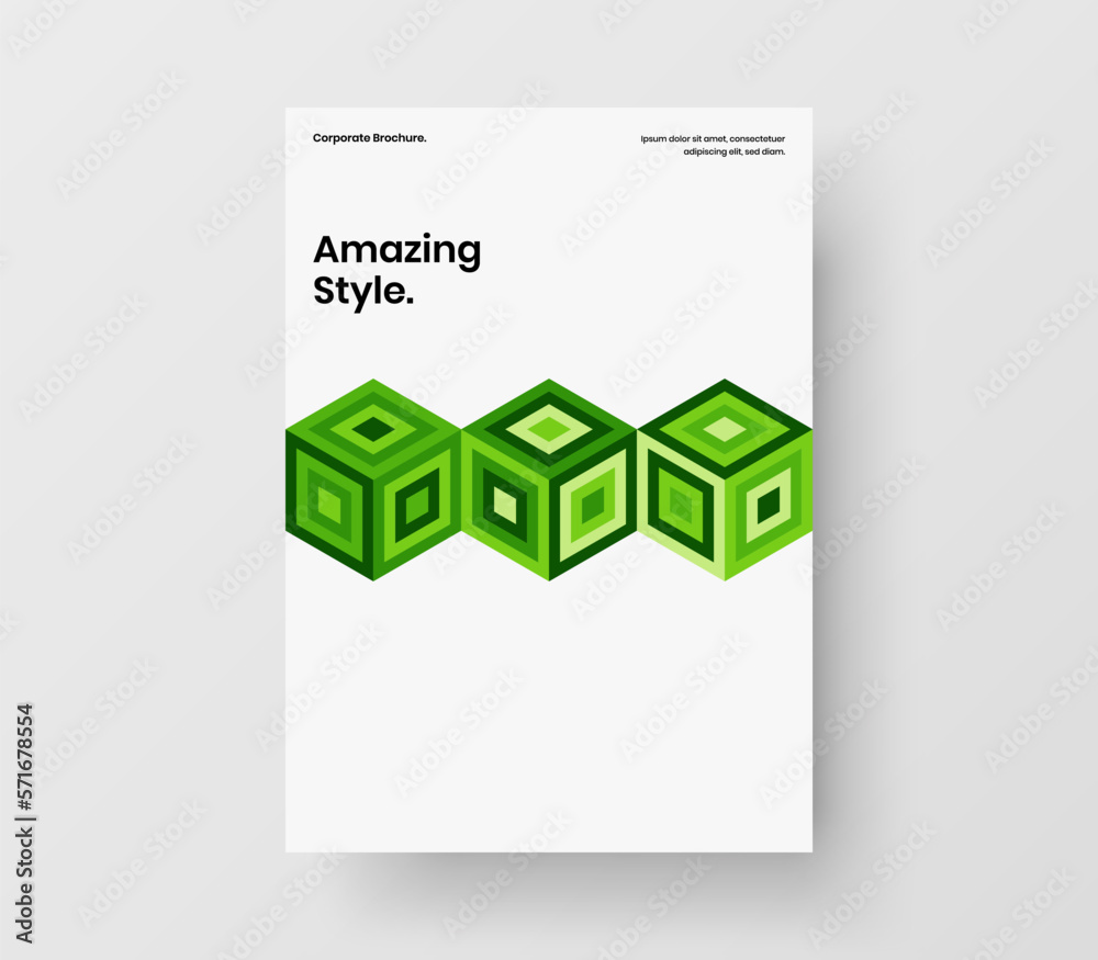 Creative presentation design vector concept. Fresh geometric tiles company cover illustration. Creative presentation design vector concept. Fresh geometric tiles company cover illustration.