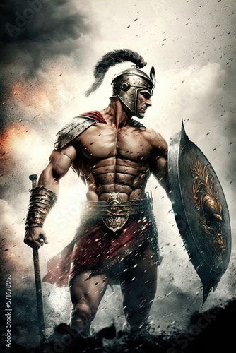 Obraz na płótnie A strong and fierce warrior. 
