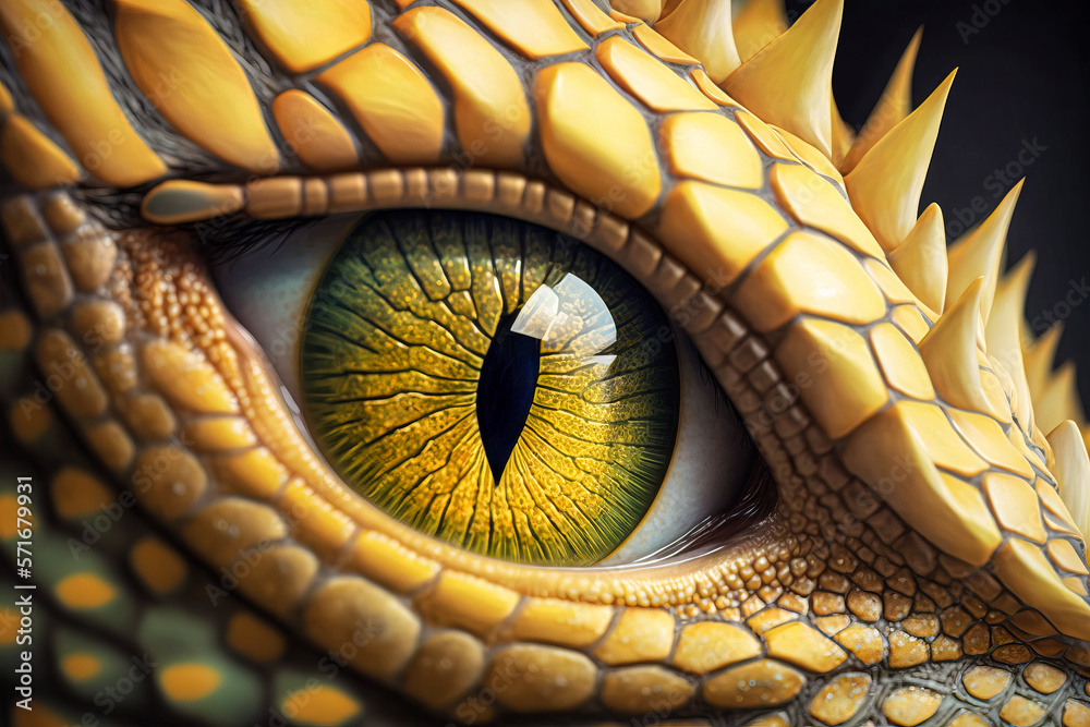 Eye Of The Dragon Dragon Eye Ball Abstract Pretty Yellow Scales Close 