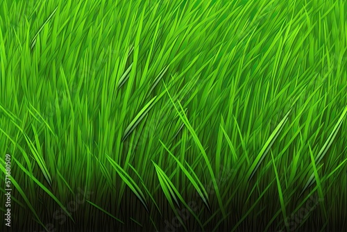 Background with green grass texture. Generative AI
