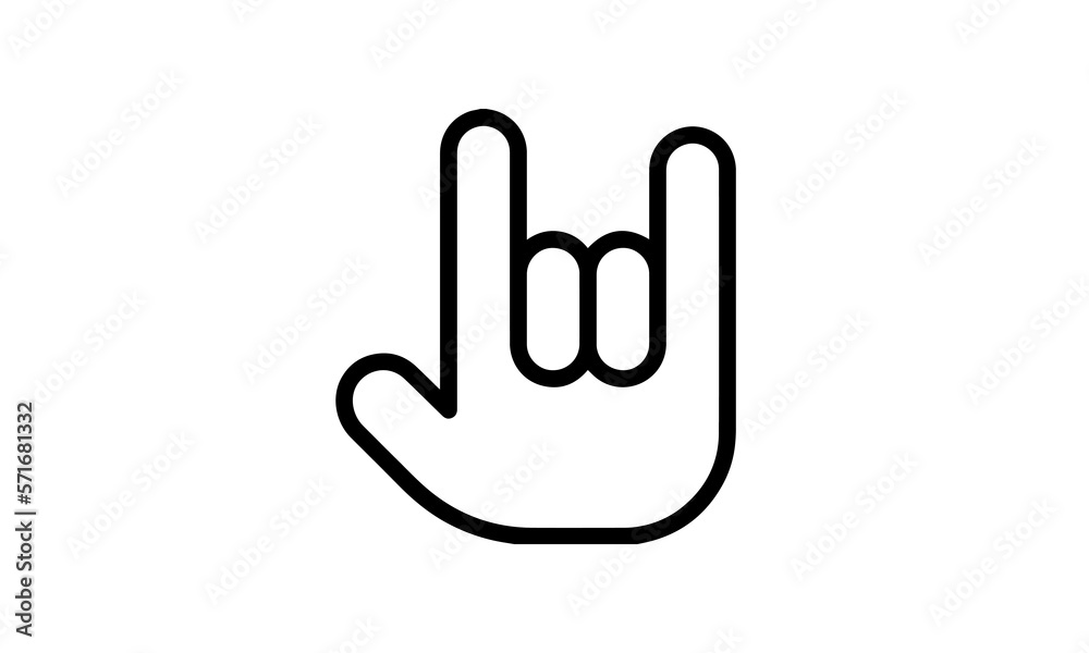 metal hand vector illustration icon outline style black and white background eps 8 metal hand vector illustration icon outline style black and white background eps 8