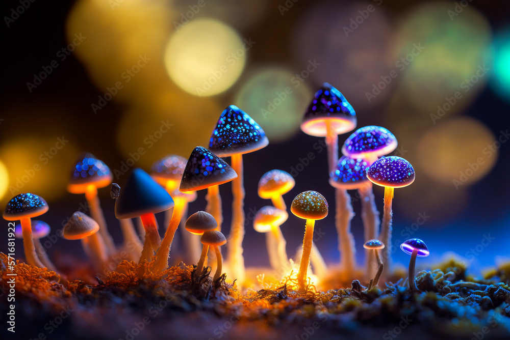 Mushroom Wallpaper ,Fantasy Wallpaper, 4K, Mushroom Light, Fantasy ...