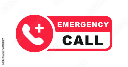 Emergency call icon. SOS emergency call. Emergency message. SOS icon. Emergency hotline. 911 calling. Hotline concept. First aid. Vector illustration.