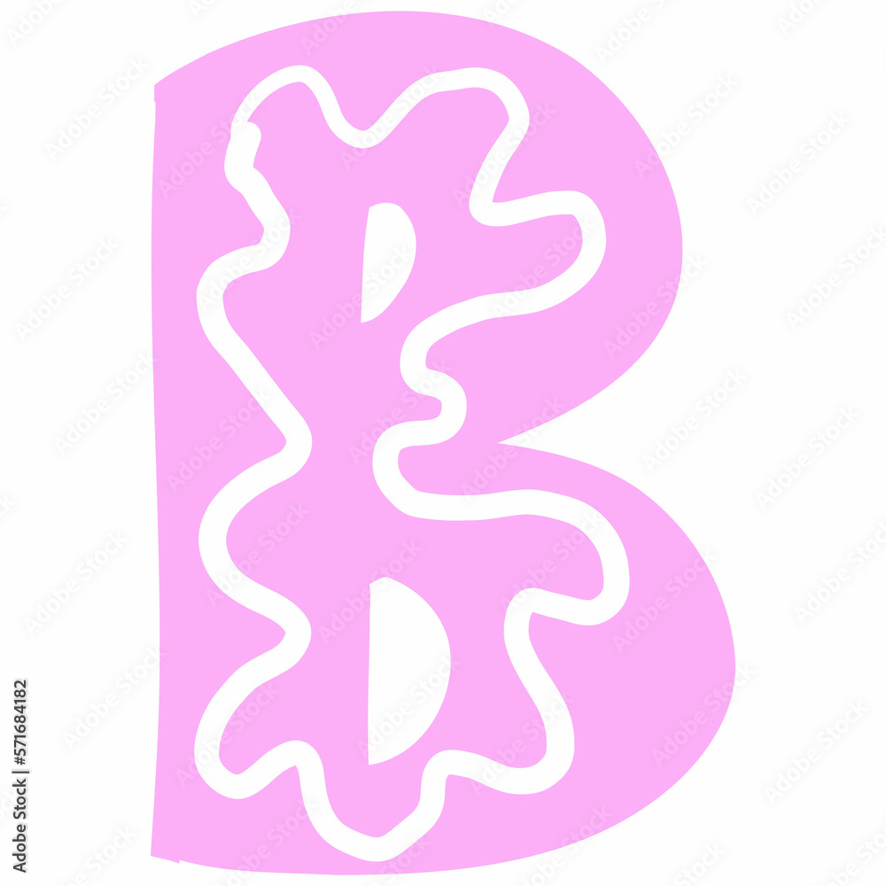 Letter B of the English alphabet. Letter B of the English alphabet.