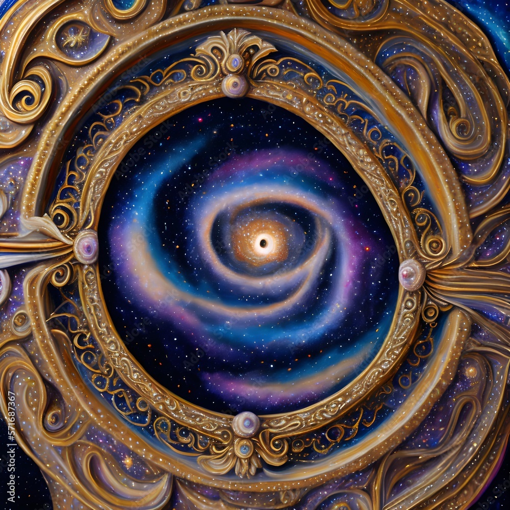 Cosmic Black Hole, Generative AI Illustration Cosmic Black Hole, Generative AI Illustration