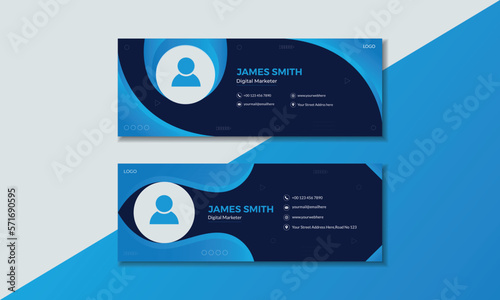 Email signature design and personal social media cover and corporate modern minimalist email footer banner template or abstrac