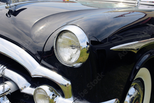 Front of a 1950 s American automobile