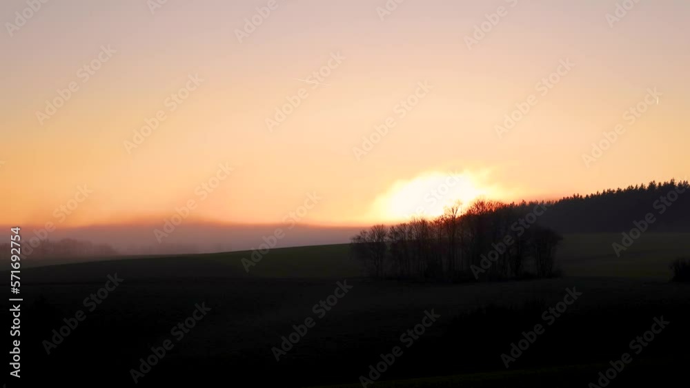 Time Lapse of Misty Sunset in the Mountains Time Lapse of Misty Sunset in the Mountains