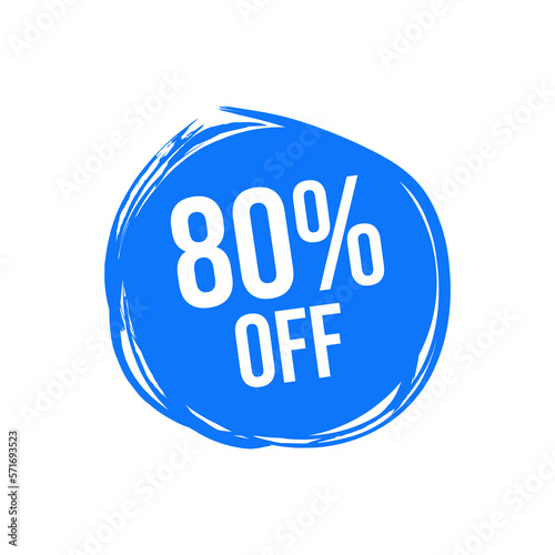 Wallpaper Mural Biggest Sale advertising banner design. Vector Illustration 80 Percent Off Banner. Modern blue Web Label Torontodigital.ca