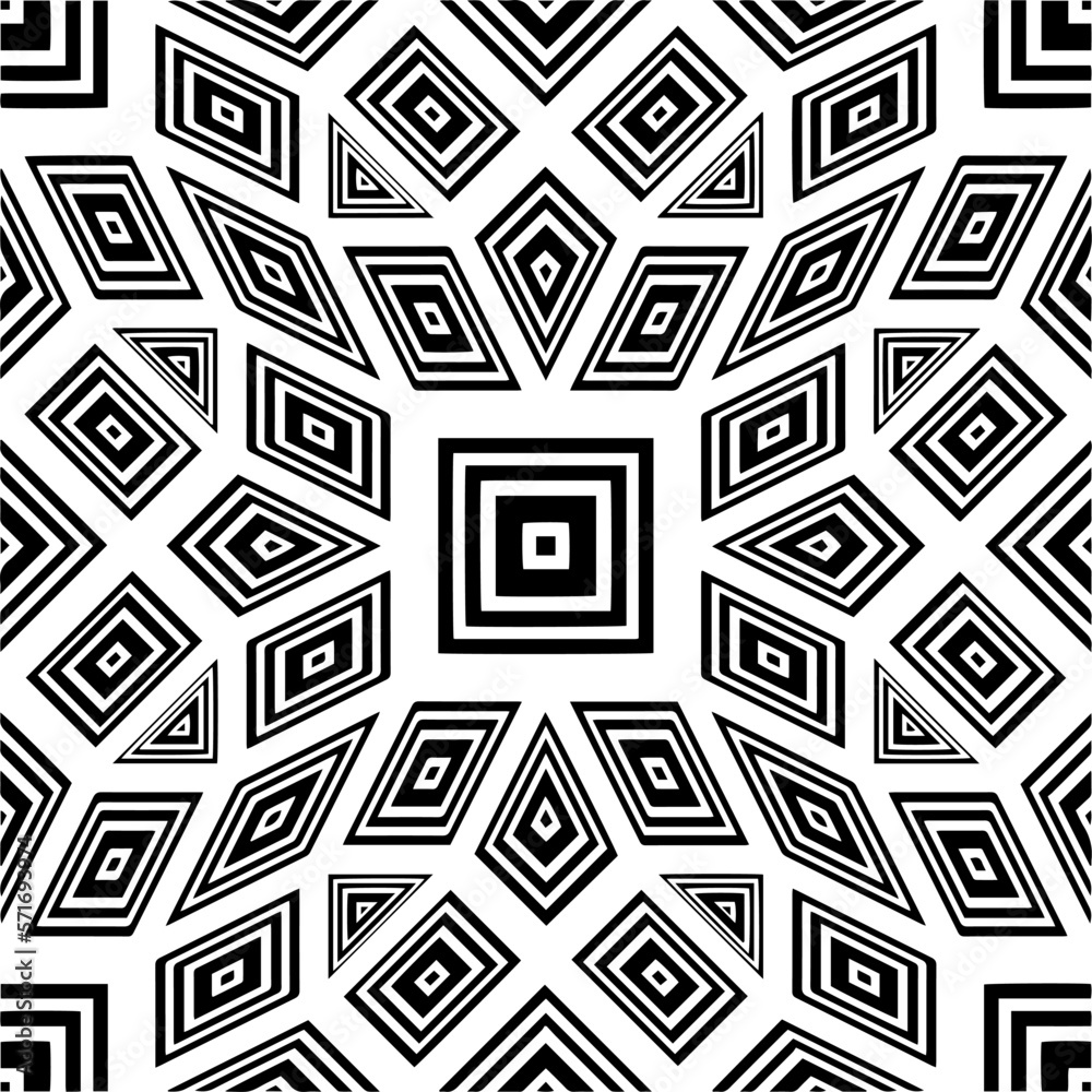 Seamless pattern with abstract shapes,Black and white color. Repeating pattern for decor, textile and fabric. Seamless pattern with abstract shapes,Black and white color. Repeating pattern for decor, textile and fabric.