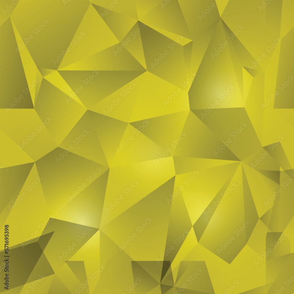 Yellow Seamless Triangle Geometric Pattern Illustration  poly crystal background seamless