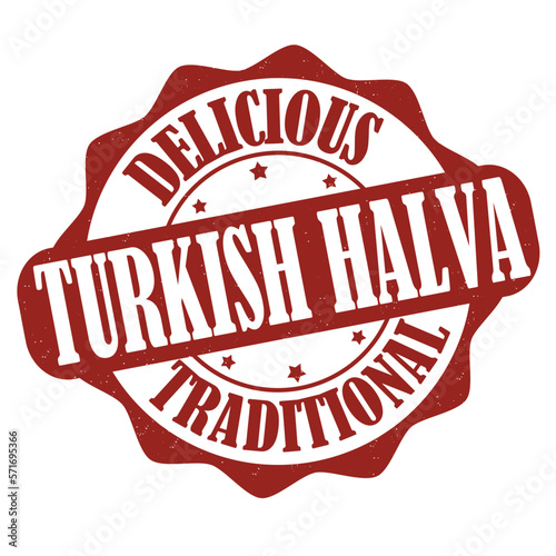 Turkish halva label or stamp