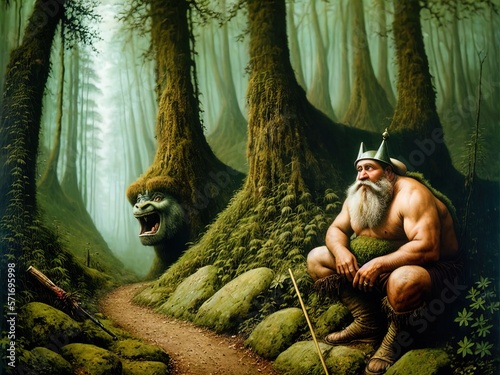 A troll in the deep woods.