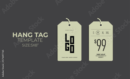 Jeans hang tag design template. Vector EPS.	

