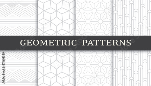 Geometric pattern seamless set