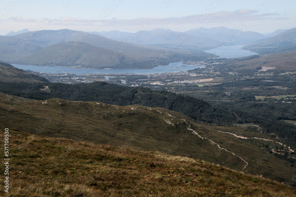 A view of the Scottish Countryside from the top of the Nevis Range